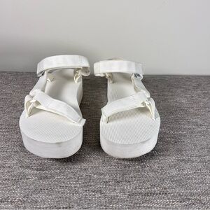 TEVA Flatform Bright White Platform Sandals